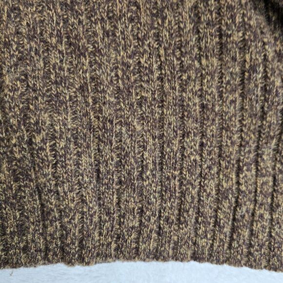 American Eagle Outfitters Sweater Mens Sz XXL Brown Red Half Zip Wool Mock Neck - Picture 11 of 15